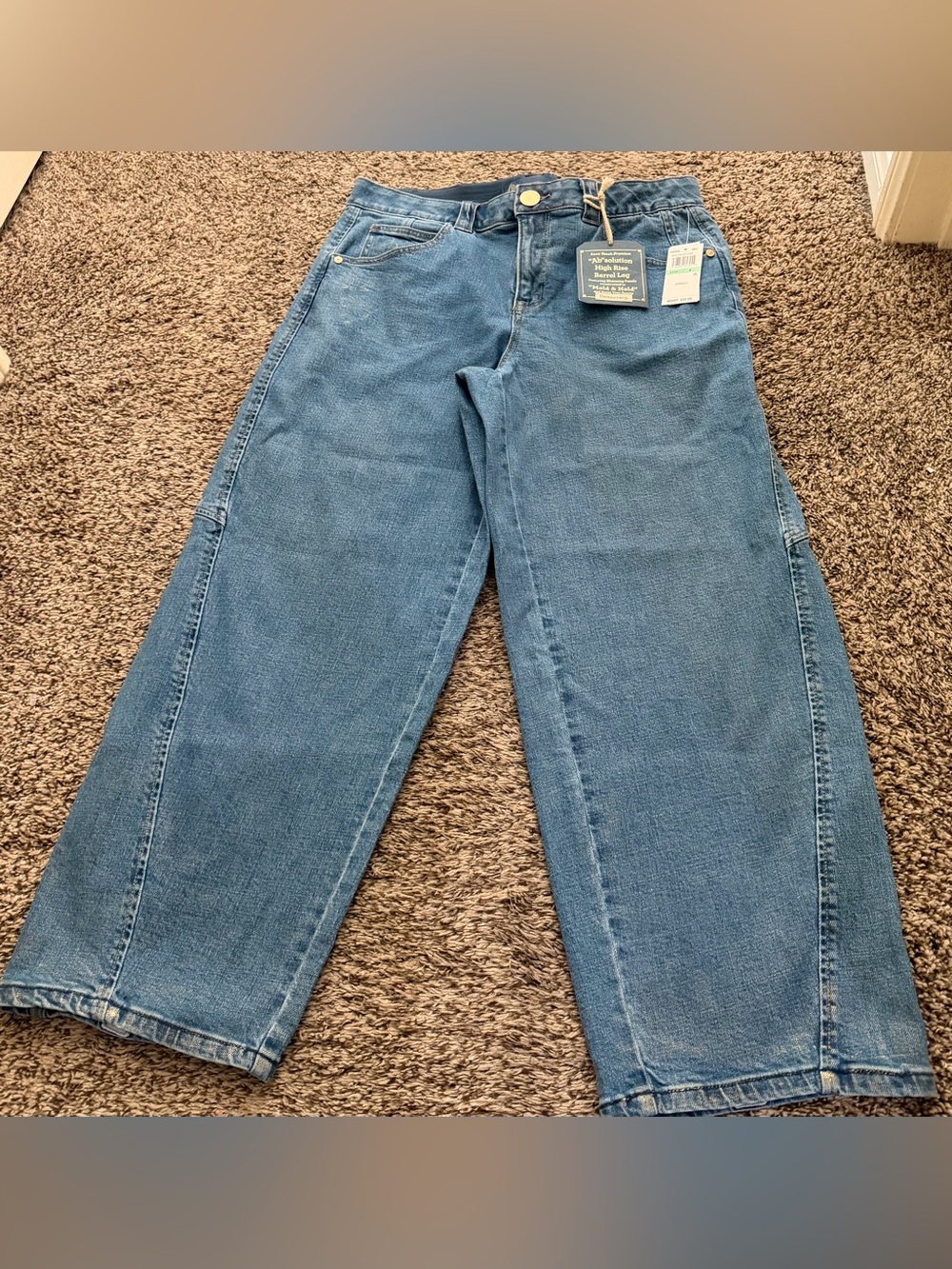 NWT Democracy Ab Solution High Rise Barrel Jeans size 8